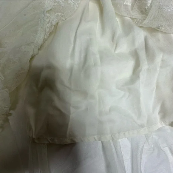 FINAL LAST CHANCE NWOT Free People Stevie Sheer Lace Ivory Maxi Dress xs - Picture 14 of 15